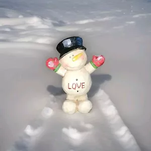 Snowman Figurine Wooden Chistmas Holiday Decoration DIRECT INTERNATIONAL 4"Tall - Picture 1 of 10