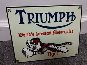 British Motorcycle sign ...Tiger .. FREE shipping on any 8+ signs - Picture 1 of 1