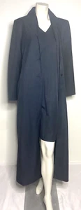 PRET A PORTER donna blu abito pantaloni giacca lunga set 3 pezzi taglia 6 - Foto 1 di 17