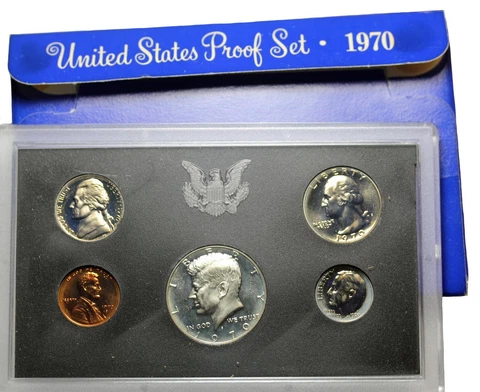 1970-S United States Mint Proof Set with 40% Silver Kennedy Half Dollar Cover