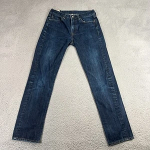 J Crew Jeans Mens 30x34* Blue Dark Wash 770 Straight Japanese Kaihara Denim - Picture 1 of 14