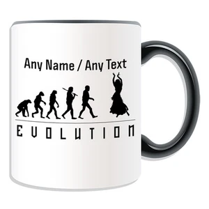 Personalised Gift Belly Dance Mug Money Box Cup Evolution Design Art Dance Music - Picture 1 of 21