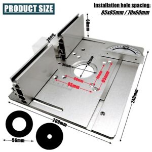 Router Table Electric Miter Gauge Aluminum Multifunction Woodwork Insert Plate
