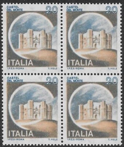 ITALIAN REPUBLIC 1980/92 - "SERIE CASTELLI" QUARTINA 20 LIRE MNH** - Picture 1 of 1
