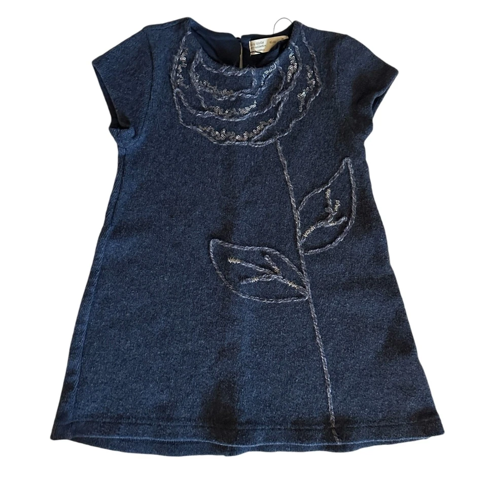 Vestido Zara Niñas Colección Suave Azul Manga Corta Mezcla de Lana Línea A Talla 7 Nuevo sin Etiquetas Foto 1 de 4