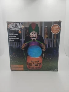 7.5 ft Gemmy Airblown Inflatable  Halloween Fire & Ice Fortune Teller #71966 - Picture 1 of 19