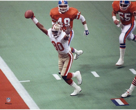Jerry Rice Francisco 49ers Unsigned Super Bowl XXIV Touchdown Photograph Cover