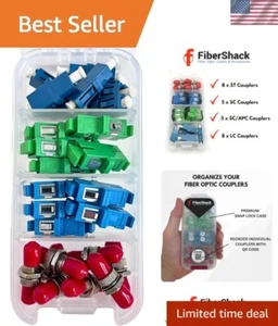 Fiber Optic Coupler Kit - Fiber Optic Connector Kit Includes 26 Fiber Optic C... - Afbeelding 1 van 6