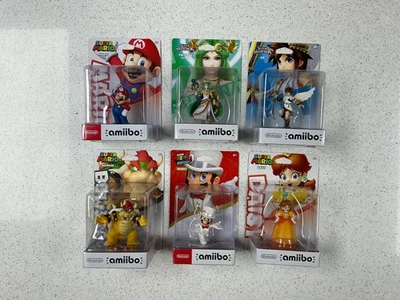 amiibo lot, bowser, pit, palutena, mario, daisy, brand new - Image 1 of 4