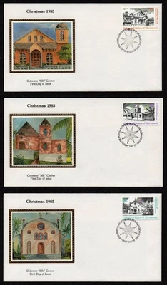 MICRONESIA, SCOTT # 24, C13-C14, COLORANO SET FDC COVERS CHURCHES CHRISTMAS 1985 - Image 1 of 4