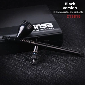 HARDER & STEENBECK - HANSA 381 GRAVITY FEED AIRBRUSH BLACK 0.3MM NOZZLE 213815 - Picture 1 of 2