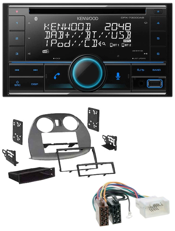 Kenwood CD 2DIN DAB USB MP3 Bluetooth Autoradio für Mitsubishi Eclipse 4G 05-12 - Bild 1 von 4
