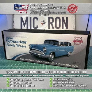 1/25 1954 Buick Special Estate Wagon Resin Model Kit with Engine, Tires & Clears - Picture 1 of 15