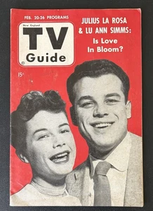 JULIUS LA ROSA & LU ANN SIMMS 1953 ORIGINAL TV GUILD - NEW ENGLAND EDITION - Picture 1 of 4