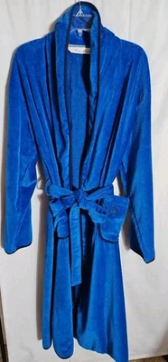 Brooks Brothers Hombre TALLA ÚNICA Bata Azul Lujosa Azul Marino Terry Algodón Salón  Foto 1 de 4