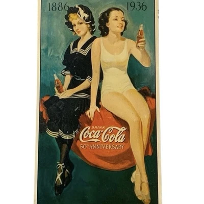 Coca-Cola 50th Anniversary Tin Sign 1993 Multi-color - Image 1 of 2