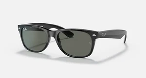 RAY BAN NEW WAYFARER CLASSIC 52-18 - BLACK FRAME/ GREEN LENS - Picture 1 of 5