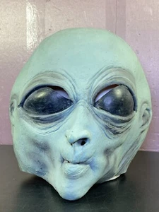 Alien Halloween Mask Latex realistic looking for Adult Area 51 Costume - Picture 1 of 18
