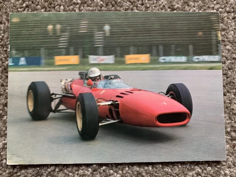 Ferrari F1 Post Card 1966 312 John Surtees, Used, Free Domestic Shipping Cover