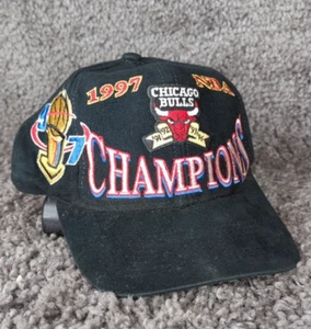 Vintage 1997 Chicago Bulls NBA Champions Snapback Hat Locker Room Official - Bild 1 von 11