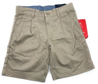 Chaps 男孩打褶短裤,卡其色,4 码,可调腰围 — 第 1/2 张图片