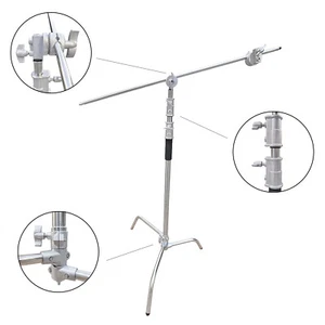 Kit braccio braccio braccio boom fotografico 10,83 piedi studio resistente supporto in acciaio inox - Foto 1 di 17