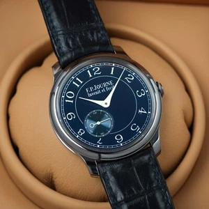 Rare F.P. Journe Chronometre Bleu Souverain 39mm Tantalum Blue Dial Mint B&P - Picture 1 of 13