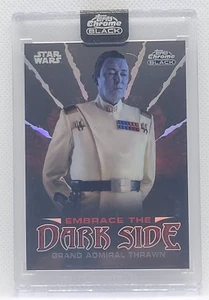 2024 Topps Chrome Black Star Wars Grande Ammiraglio Disegnato Abbraccia il Lato Oscuro - Foto 1 di 2