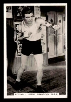 1935 J.A. Pattreiouex Sporting Events & Stars Boxing #53 James Braddock EX/MT - Image 1 of 2