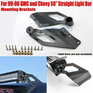 99-06 Chevy/GMC 50" Straight LED Light Bar Upper Windshield Mounting Brackets - Picture 1 of 5