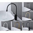 Modern Single Lever Basin Faucet with 360 Degree Rotation Spout in White & Gold