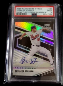 2020 ELITE EXT ED BASEBALL Spencer Strider RC #42/60 PSA 9 PRIME B - Picture 1 of 3