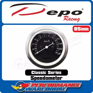 Velocímetro Depo Racing Classic Series 85 mm cara negra, DP85B-ESP - Imagen 1 de 4