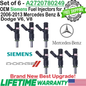 x6 Siemens New OEM DEKA Best Upgrade Fuel Injectors For 2007-12 MB GL450 4.7L V8 - Picture 1 of 9