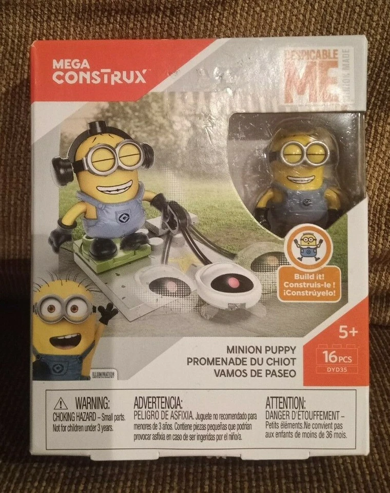 NEW  Mega Construx Despicable Me Minion Puppy, Building Bricks 16 Pcs DYD32 - Image 1 of 1