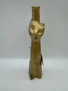 2002 VTG GOLD Happy Cat Figural Moselland Rheinhessen Germany EMPTY Wine Bottle - Picture 1 of 14