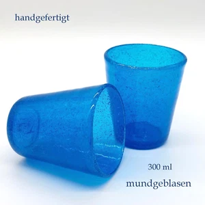 Trinkgläser Set 2tlg. handgemacht mundgeblasen Wasserglas Cocktailglas L. Milano - Bild 1 von 4