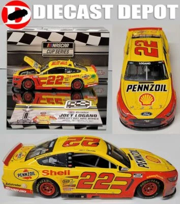 JOEY LOGANO 2021 BRISTOL DIRT WIN RACED VERSION SHELL/ PENNZOIL  1/24 ACTION - Image 1 of 4