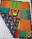  Baby patchwork quilt with crocheted patches & owl.3 layers to keep warm.37