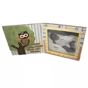May God Blessings Baby Photo Frame 5 1/2 X 10” Holds 4” X 4” Photo Owl Roman - Picture 1 of 7