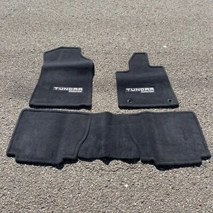 Toyota Tundra Limited Crew Cab 14-21 OEM Black 3 Piece Floor Mat Set - Picture 1 of 8