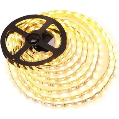 LED Stripe Stripes RGB 5m SMD 5050 Streifen Warmweiß DC12V Weiß - Bild 1 von 4