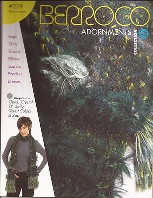 Berroco Knitting & Crochet Pattern Book #229 Adornments 25 designs Bags Skirts + - Image 1 of 4