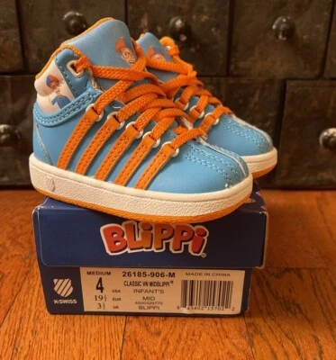 Nuevo con Caja K-Swiss Blippi Clásico Medio Zapatos Infantil Bebé Talla 4 RARO Foto 1 de 4