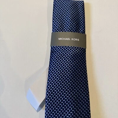 Corbata Michael Kors para hombre mezcla de seda ~ azul ~ NUEVA PRECIO DE VENTA SUGERIDO POR EL FABRICANTE: $65.00 Foto 1 de 4