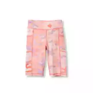 Girls Eddie Bauer Extra Mile Trail Tight Bike Shorts - Print, Large (14) Coral - Picture 1 of 3