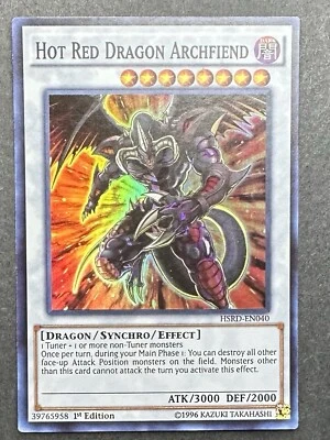 Hot Red Dragon Archfiend HSRD-EN040 High-Speed Riders 1st Edition A77 - Image 1 of 2