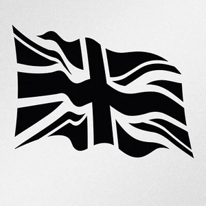 Union Jack ondeando bandera del Reino Unido coche portátil calcomanía de vinilo pegatina (ia) - Imagen 1 de 9