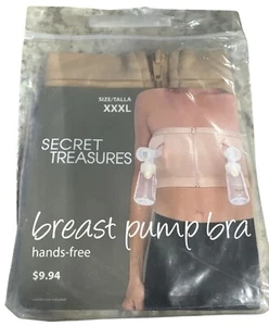 Secret Treasures Seamless Breast Pump Bra XXXL Hands-Free Zip Front - Picture 1 of 4