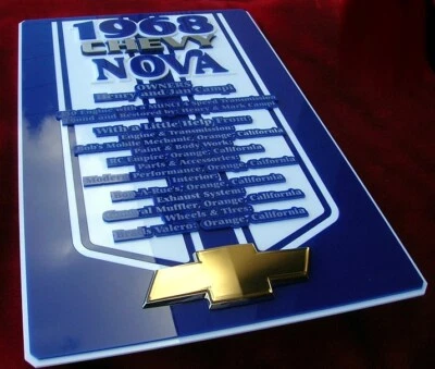 3D CAR SHOW SIGN info board FORD Dodge custom Chevy custom 3-D Olds Cadillac NEW - Image 1 of 4